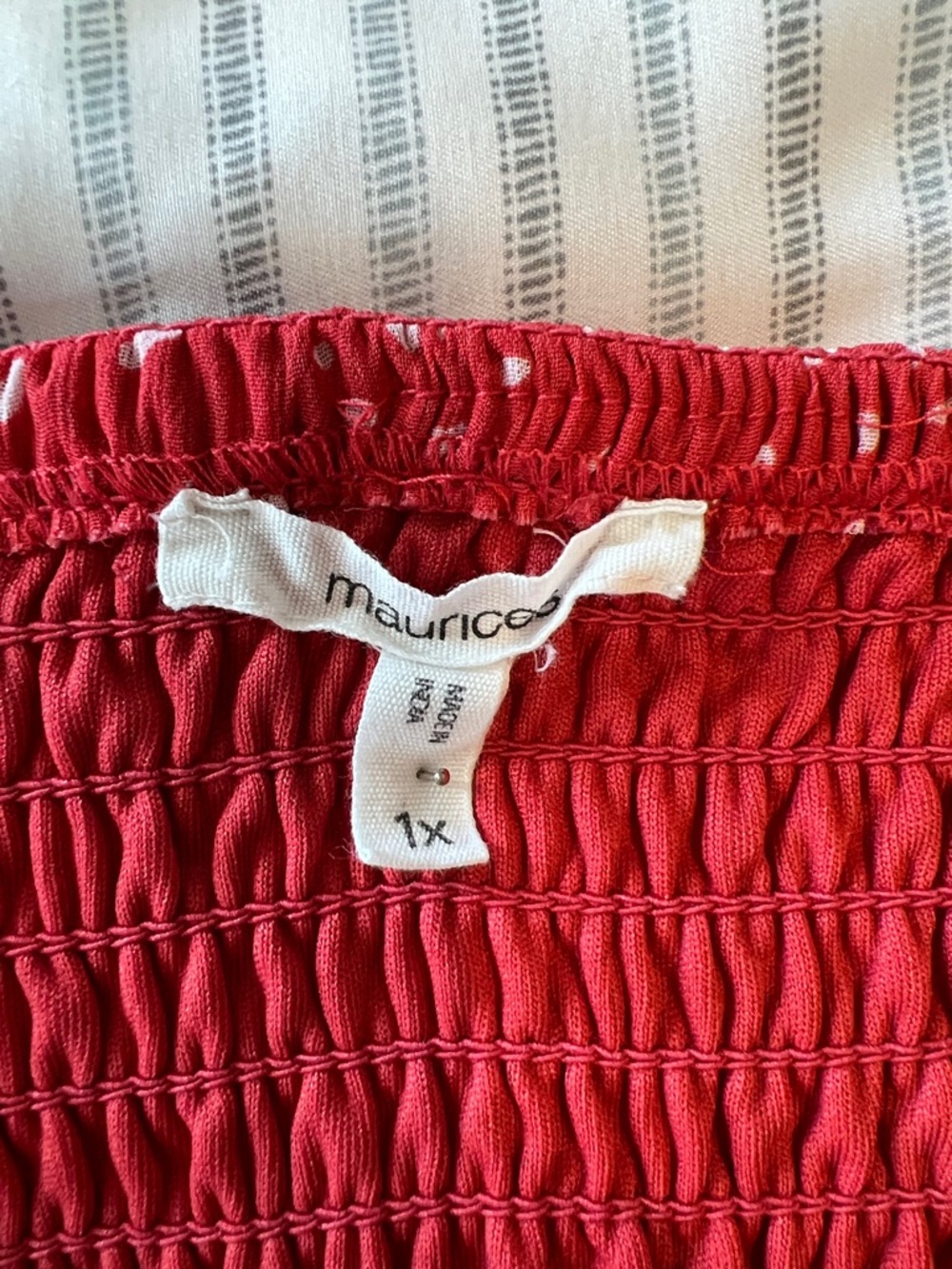 Red Smocked Ruffle-Strap Maxi Dress - Picture 5 of 5